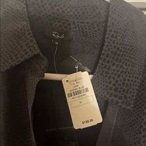 Beautiful snake print black silk button down blouse Rails M brand new with tags